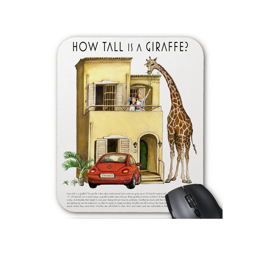 [034-MP] How Tall Giraffe Mousepad