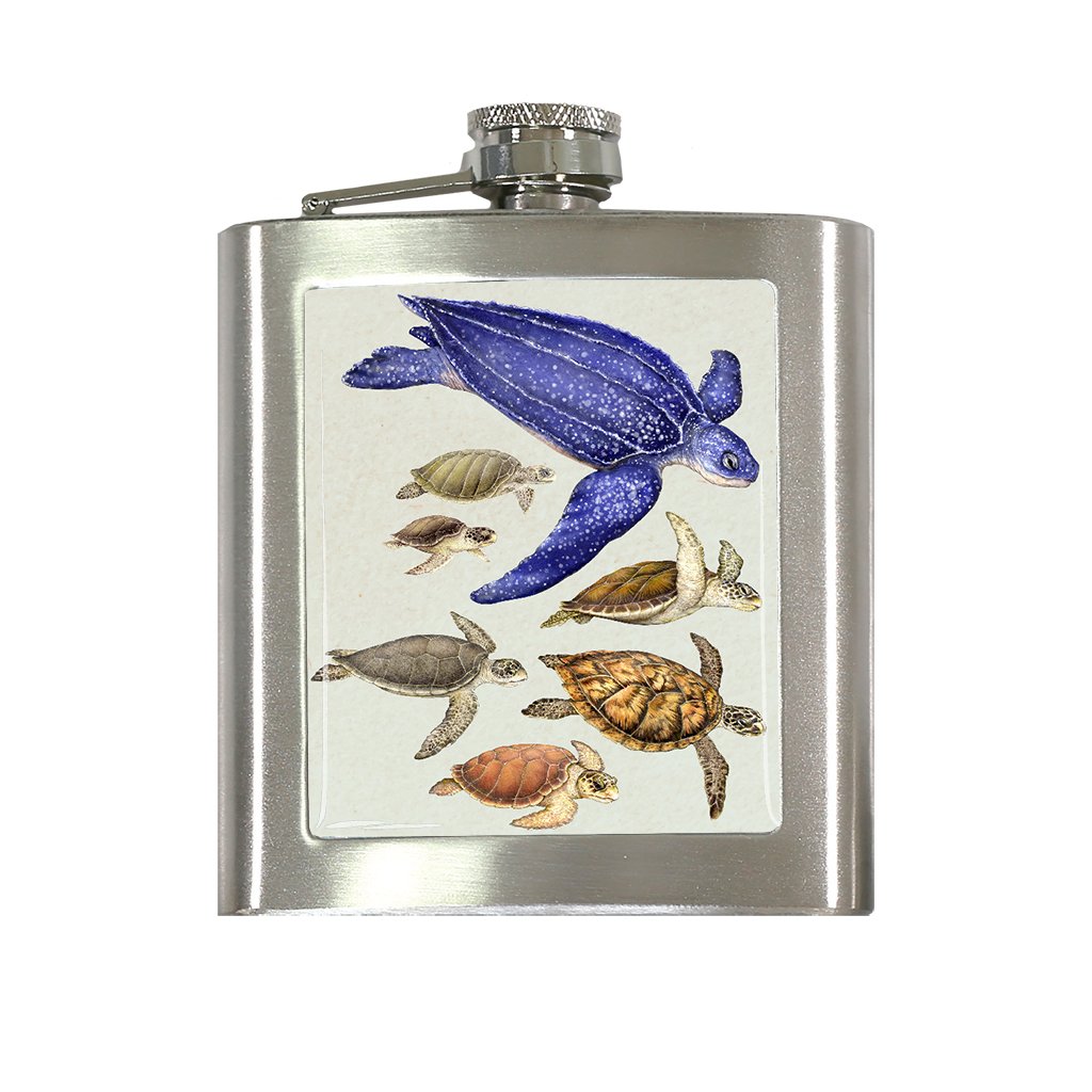 [FL-077] World Sea Turtles Flask