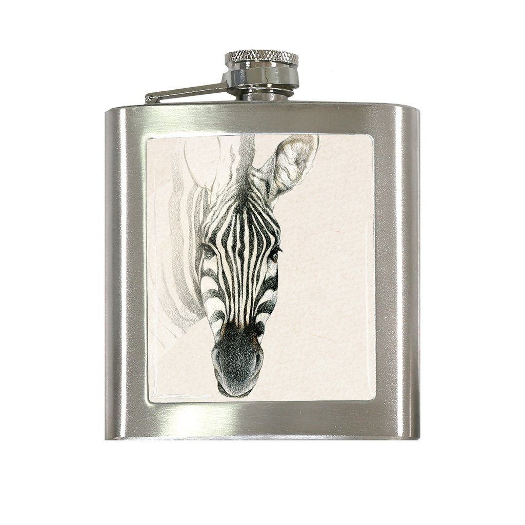 [FL-664] Zebra Face Flask
