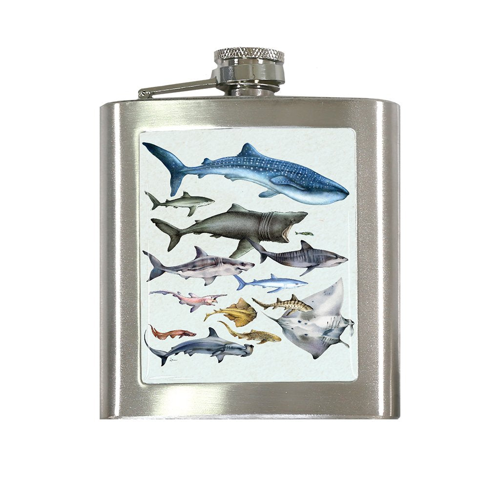 [FL-079] World Sharks Flask