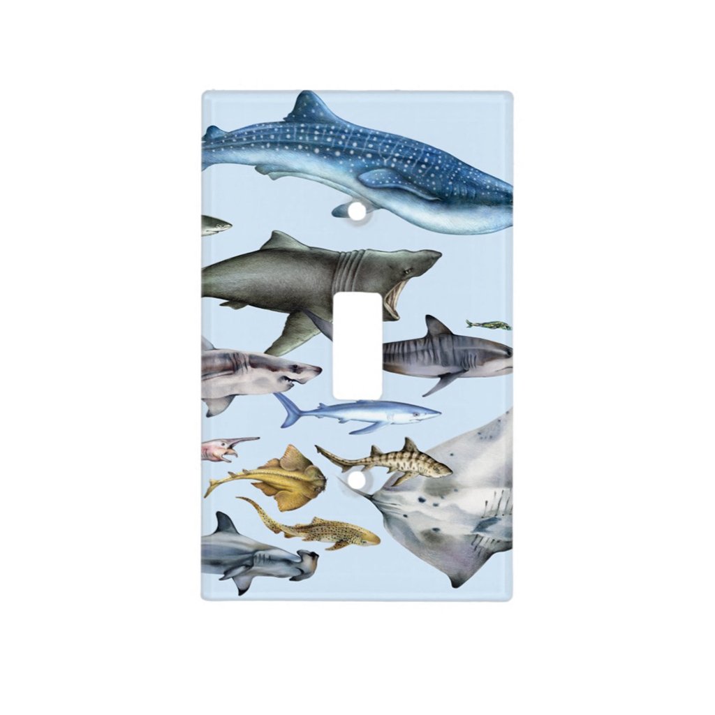 [079-SC] Sharks of the World Light Switch Cover