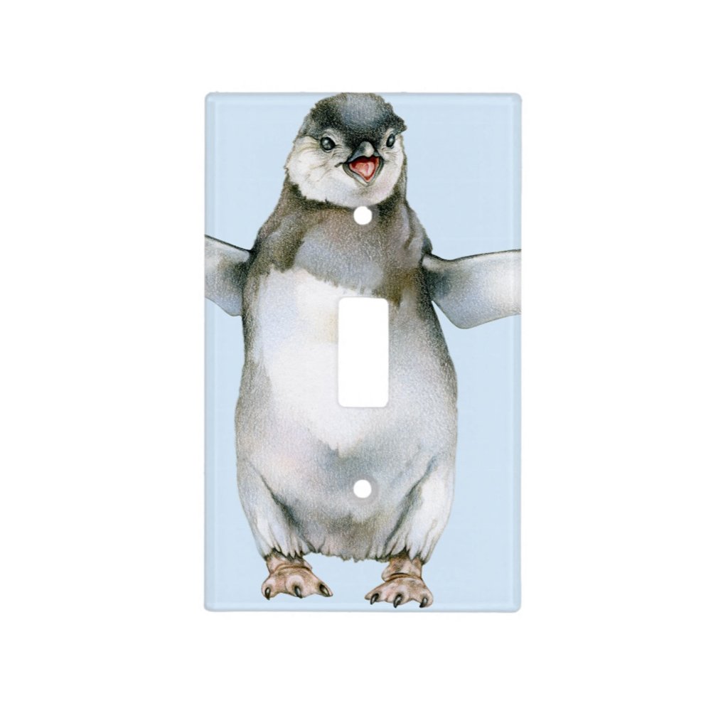 [160-SC] African Penguin Chick Light Switch Cover