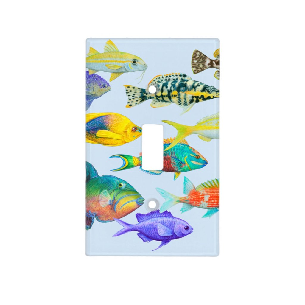 [200-SC] Fish of the Atlantic Light Switch Cover