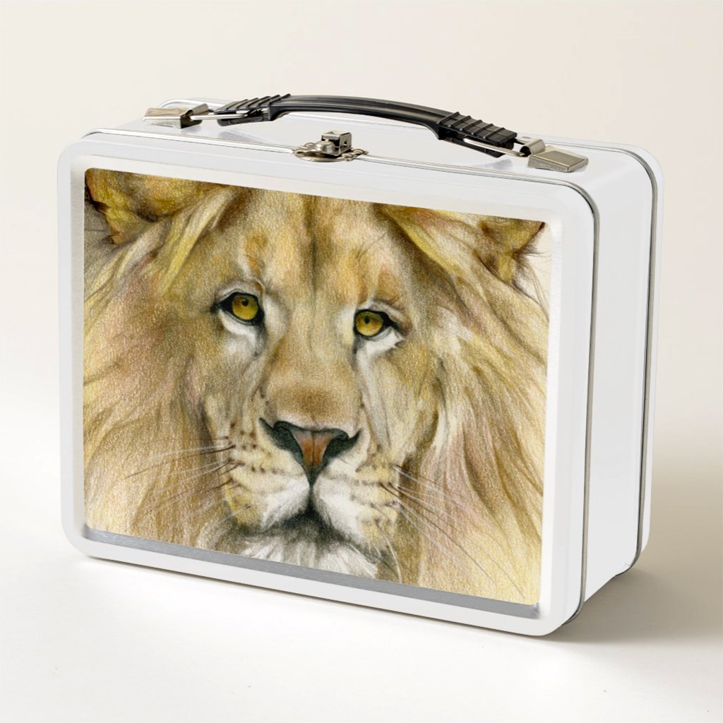 [455-LBT] Lion Portrait Lunch Box