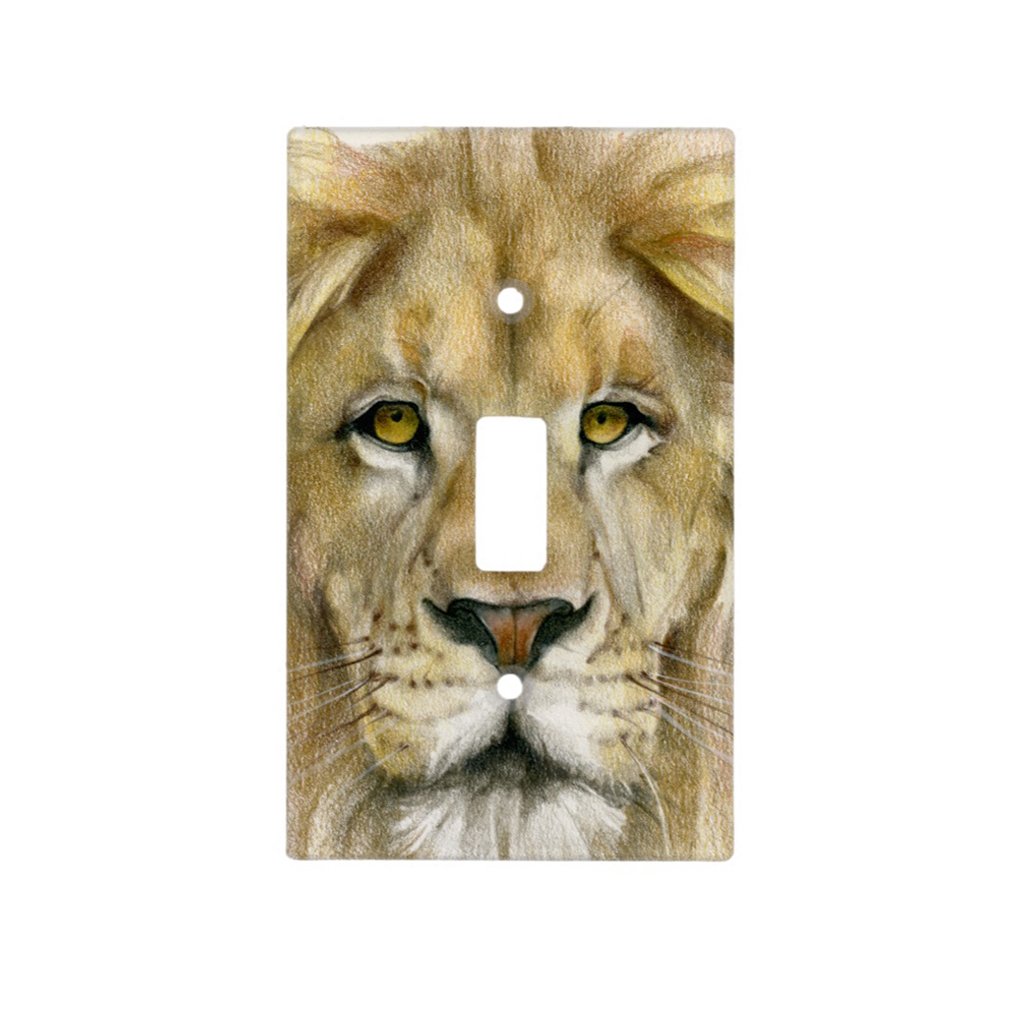 [455-SC] Lion Portrait Light Switch Cover