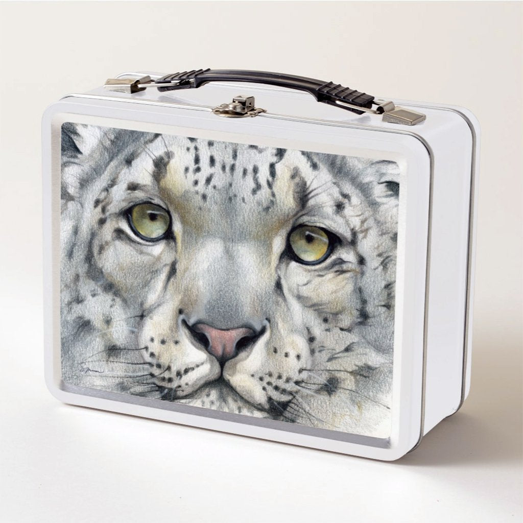 [465-LBT] Snow Leopard Portrait Lunch Box