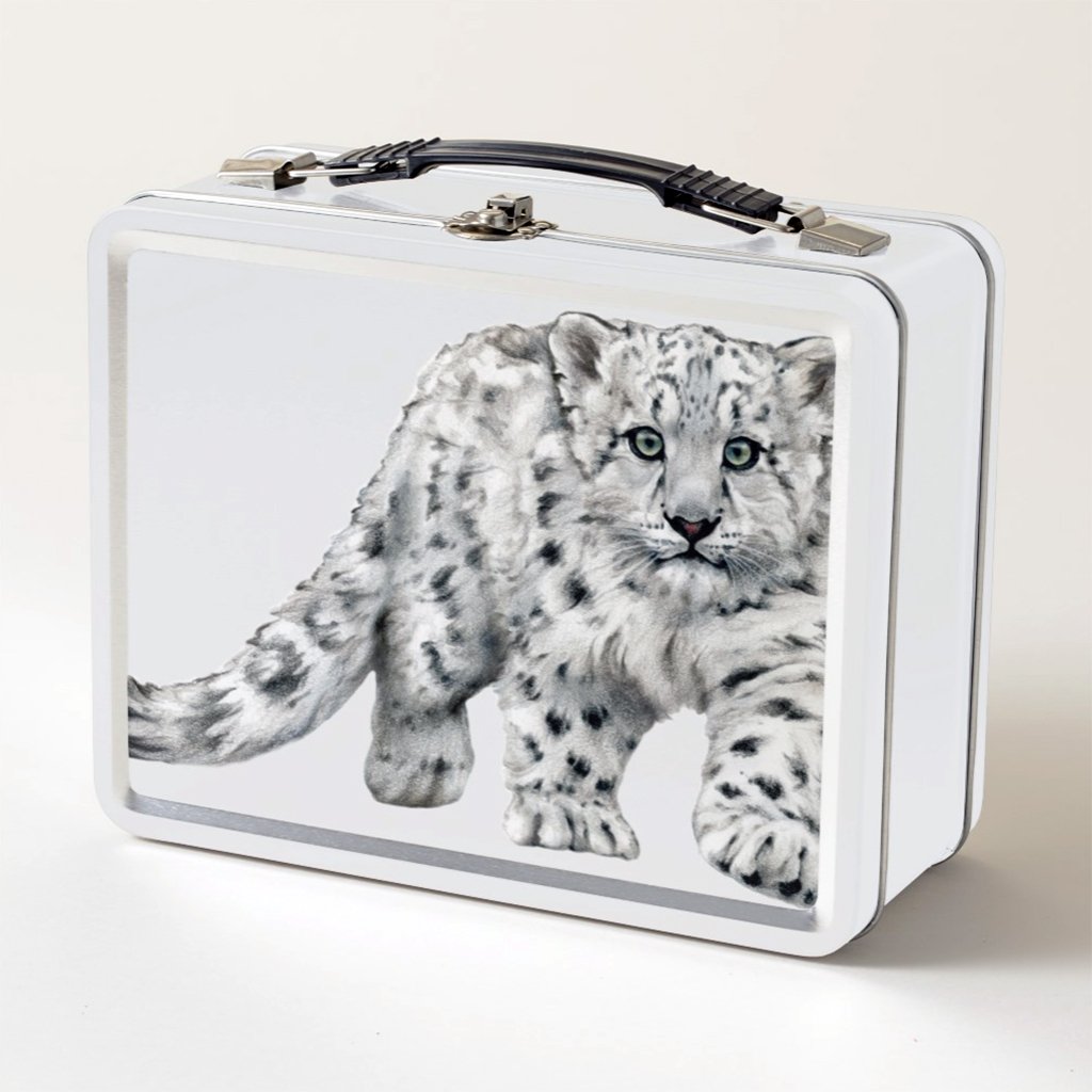 [469-LBT] Snow Leopard Cub Lunch Box
