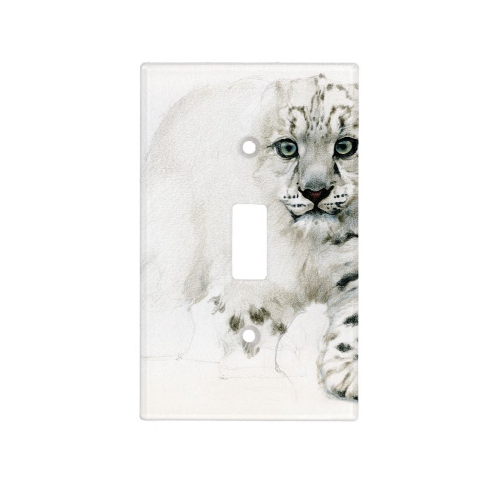 [469-SC] Snow Leopard Cub Light Switch Cover