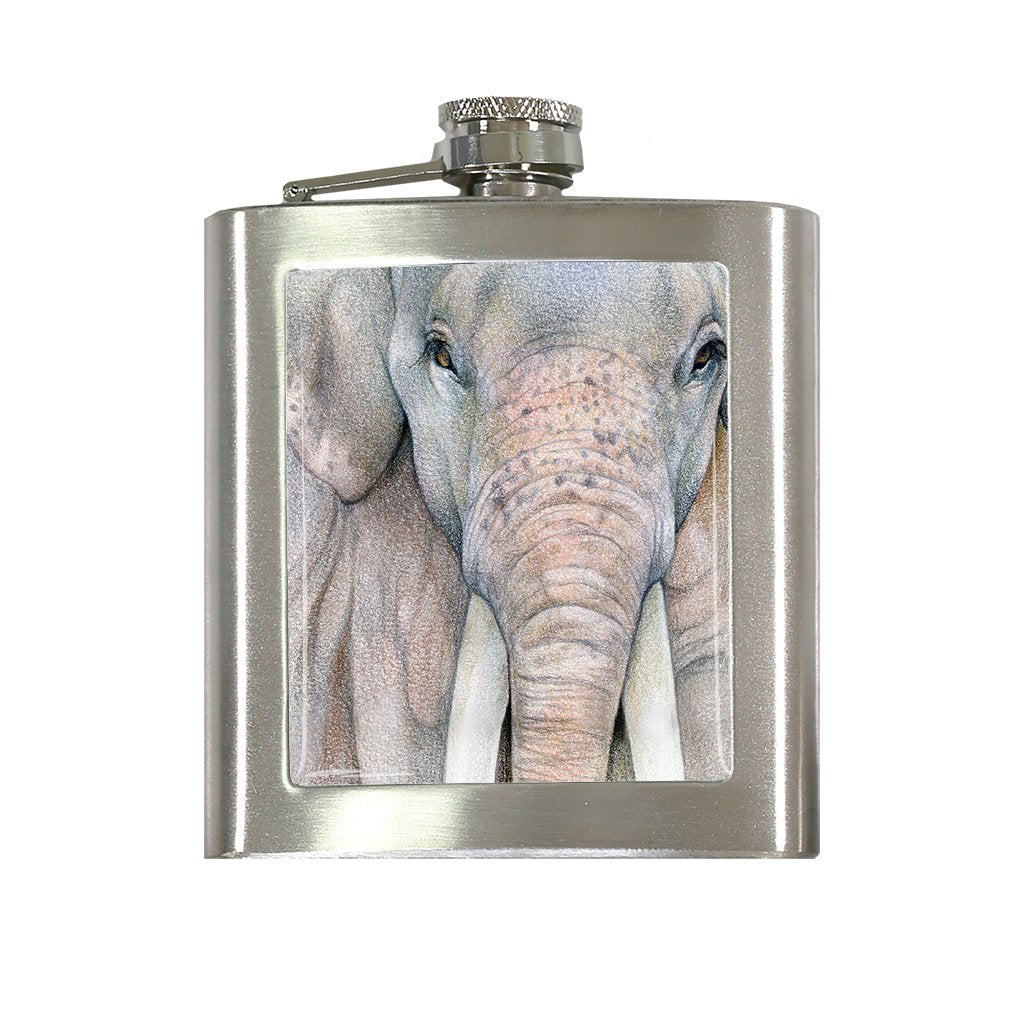 [FL-608] Asian Elephant Bull Flask