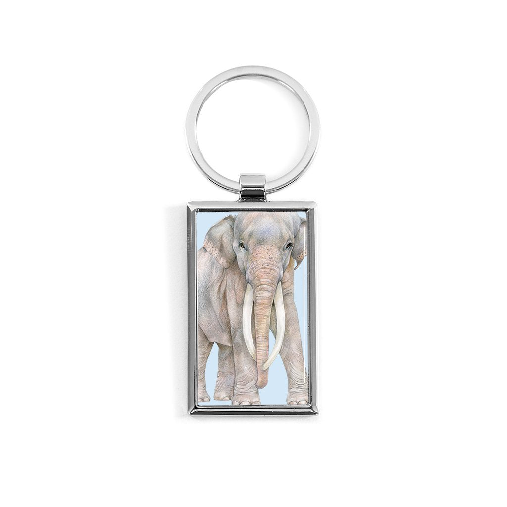 [608-KR] Asian Elephant Bull Key Ring