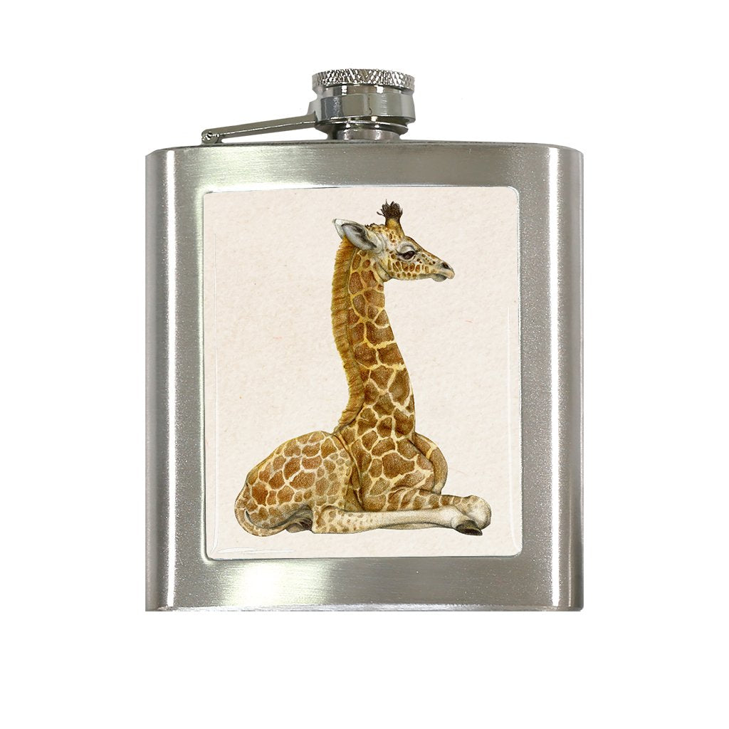 [FL-651] Giraffe Calf Flask