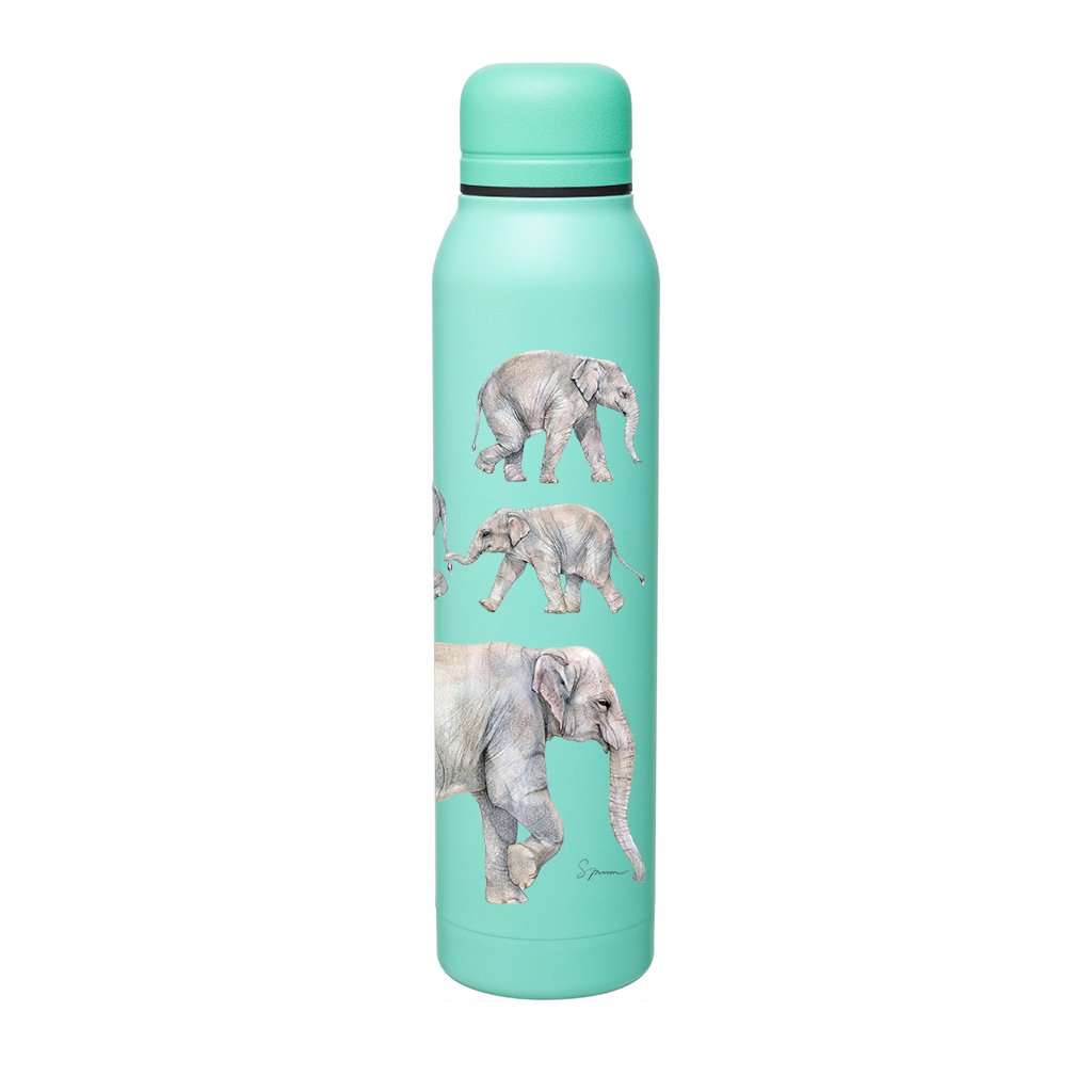 [BS-800] Asian Elephants Silo Bottle